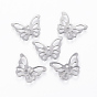 201 Stainless Steel Filigree Joiners, Butterfly