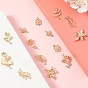 SUNNYCLUE Plant Theme Brass Pendants, Flower & Leaf