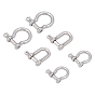 6Pcs 3 Style 304 Stainless Steel D-Ring Anchor Shackle Clasps