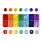 DIY Beads Jewelry Making Finding Kit, Including Round Glass Seed & Polymer Clay Disc Beads