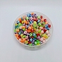 Transparent Acrylic Beads, Horizontal Hole, Flat Round with Star & Moon & Flower & Heart