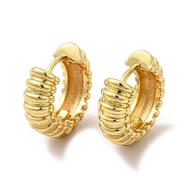 Rack Plating Brass Tube Hoop Earrings for Women, Lead Free & Cadmium Free