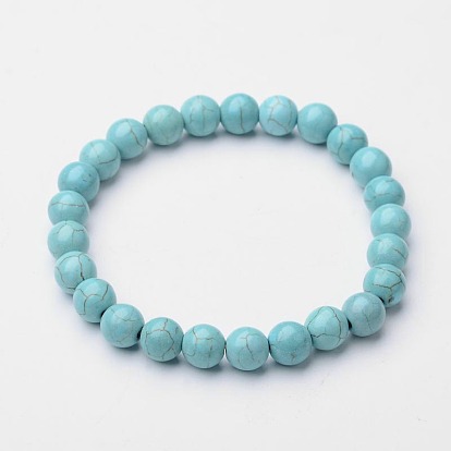 Bracelet extensible perlé de pierres précieuses, pour bijoux artisanaux femmes, 52mm