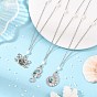 Colgante de aleación con concha de paua natural y animales marinos 304 Collares de cadena de acero inoxidable con perla natural para mujer, formas mixtas