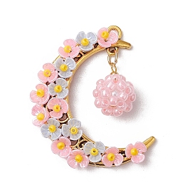 Стеклянные подвески из бисера, бисером смолы и нахождения сплава, луна