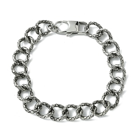 304 Stainless Steel Twisted Bracelets for Women Men