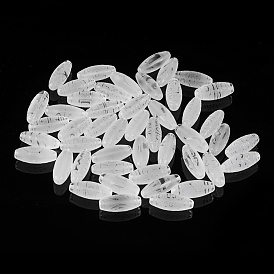 Натуральный кварцевый матовый бисер, ручная резьба, для изготовления ювелирных изделий, овальные