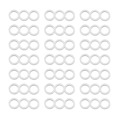 50шт 304 подвески из нержавеющей стали, три кольца связи