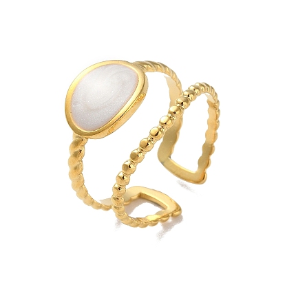 304 anillos de puño de acero inoxidable del esmalte, oval