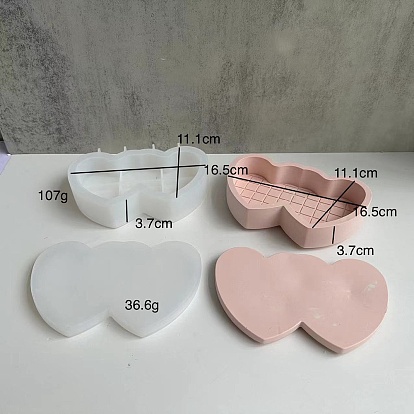 Форма для хранения в форме сердца из пищевого силикона на День святого Валентина, формы для литья смолы, для уф-смолы, изготовление изделий из эпоксидной смолы