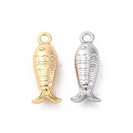 Латунные подвески, без кадмия, без никеля и без свинца, рыбы прелести