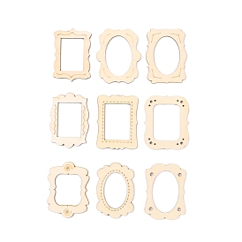Unfinished Wood Piece Decorations, DIY Craft Supplies, Picture Frame