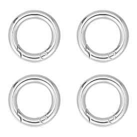 4шт 304 Кольца пружинные затворные из нержавеющей стали, для брелка, круглые кольца