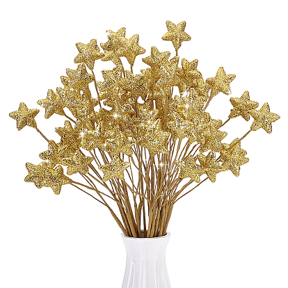 Sternzweig aus Seide und PVC, für DIY-Weihnachtsbaum, Kranz, Partydekoration