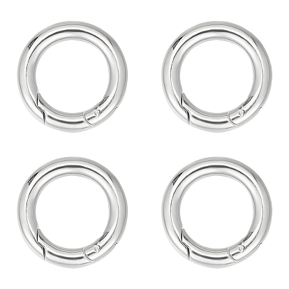 4шт 304 Кольца пружинные затворные из нержавеющей стали, для брелка, круглые кольца
