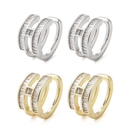 Bague de manchette en laiton plaqué en crémaillère, micro pavé de zircone cubique, sans cadmium et sans plomb, plaqué longue durée