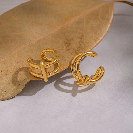 C-образные 304 серьги-манжеты из нержавеющей стали, ионное покрытие (ip)