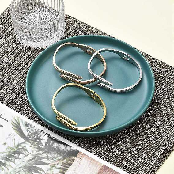 304 женские шарнирные браслеты из нержавеющей стали, матовые