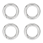 4шт 304 Кольца пружинные затворные из нержавеющей стали, для брелка, круглые кольца