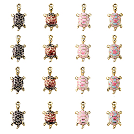 20 шт 4 цвета сплава эмалевые подвески, золотой свет, правда