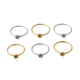 304 оправа для колец из нержавеющей стали со стразами