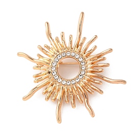Броши из сплава кристаллов и страз, солнце