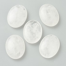 Piedra de palma ovalada de cristal de cuarzo natural, piedra de bolsillo curativa de reiki para la terapia de alivio del estrés por ansiedad