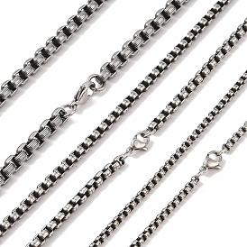 304 Stainless Steel Box Chain Necklaces