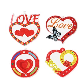 Valentine's Printed Acrylic Pendants