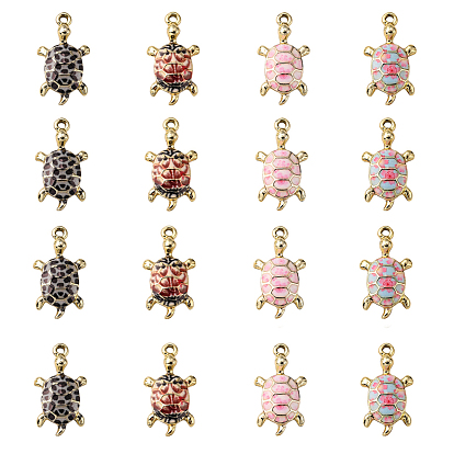 20 шт 4 цвета сплава эмалевые подвески, золотой свет, правда