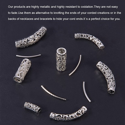Alloy Tube Beads Hollow Finding Beads