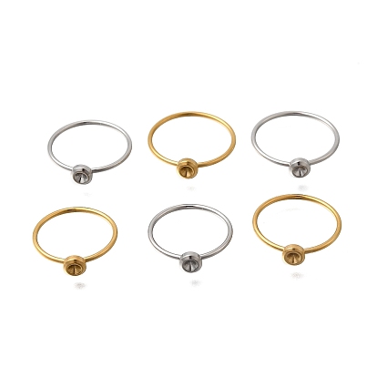 304 оправа для колец из нержавеющей стали со стразами