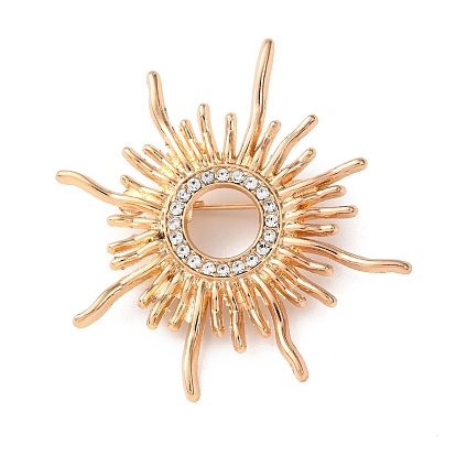 Броши из сплава кристаллов и страз, солнце