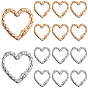 20 шт. 2 цвета цинковый сплав стразы пружинные затворные кольца, сердце