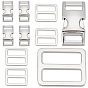 Gorgecraft 10Pcs 2 Style Alloy Adjustable Quick Side Release Buckles, for Luggage Straps Backpack Repairing, Rectangle