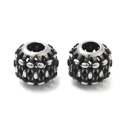 304 из нержавеющей стали европейские шарики, бусины с большим отверстием, круглые