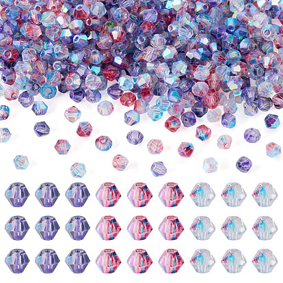 390шт. 3 цвета прозрачные цвета стеклянный бисер, двухконусные
