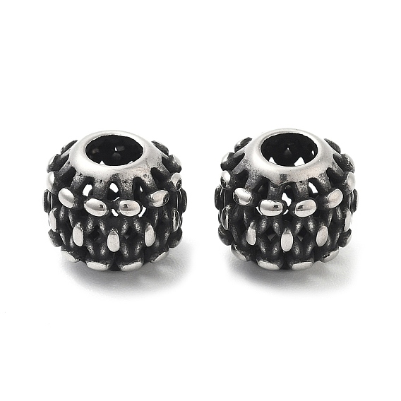 304 из нержавеющей стали европейские шарики, бусины с большим отверстием, круглые