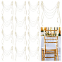 10Pcs Polyester & ABS Plastic Pearl Chair Strap, Party Decorations, Round