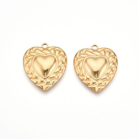 304 подвески из нержавеющей стали, ионное покрытие (ip), сердце прелести