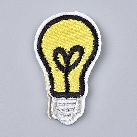 Computerized Embroidery Cloth Iron on/Sew on Patches, Costume Accessories, Light Bulb