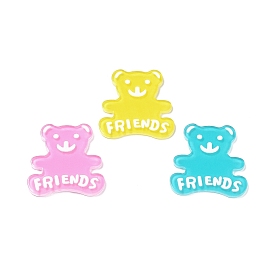 Acrylic Cabochons, Bear with Word Friends