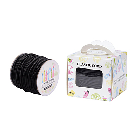 Cordon élastique, avec l'extérieur en nylon et caoutchouc à l'intérieur, ronde