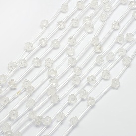 Натуральный кварцевый кристалл разбросанные бусины, роза