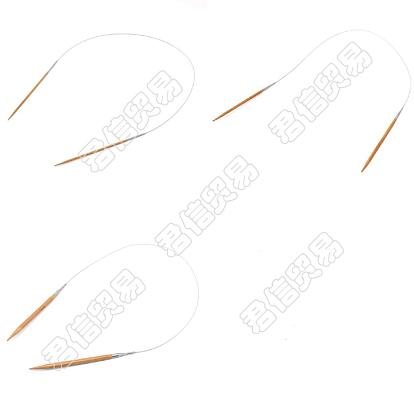 CHGCRAFT 3 Pcs 3 Style Stainless Steel Wire Bamboo Circular Knitting Needles, for Weave are including