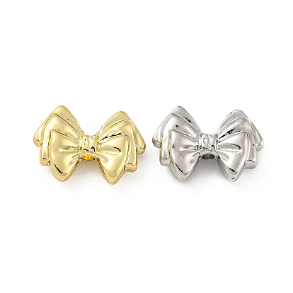 Alloy Beads, Long-Lasting Plated, Lead Free & Cadmium Free & Nickel Free, Bowknot
