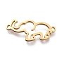 304 Stainless Steel Links Connectors, Laser Cut, Elephant Shape