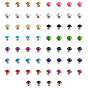 Turquoise Rivet Studs, with Stainless and Aluminum Findings, For Purse, Bags, Boots, Leather Crafts Decoration, Platinum