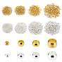 3200Pcs 8 Style Brass Crimp Beads, Rondelle