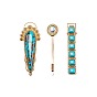 Vintage Turquoise Stone Hair Clip for Fringe and Broken Hair